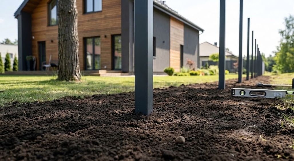 Stulpų betonavimas — Skardinis darbų pavyzdys